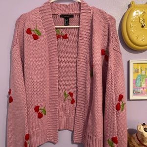 Adorable Cherry Heart Cardigan! 🍒 ❤️